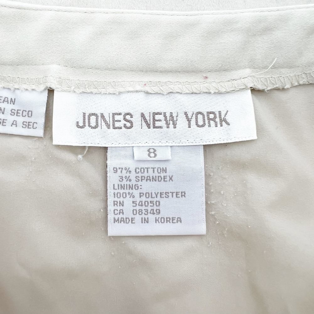 Jones New York Womens Beige Cotton Blend A-Line Skirt Size 8 - Picture 4 of 4